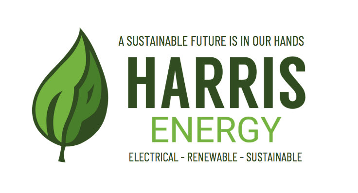 Harris Energy Logo with a leaf